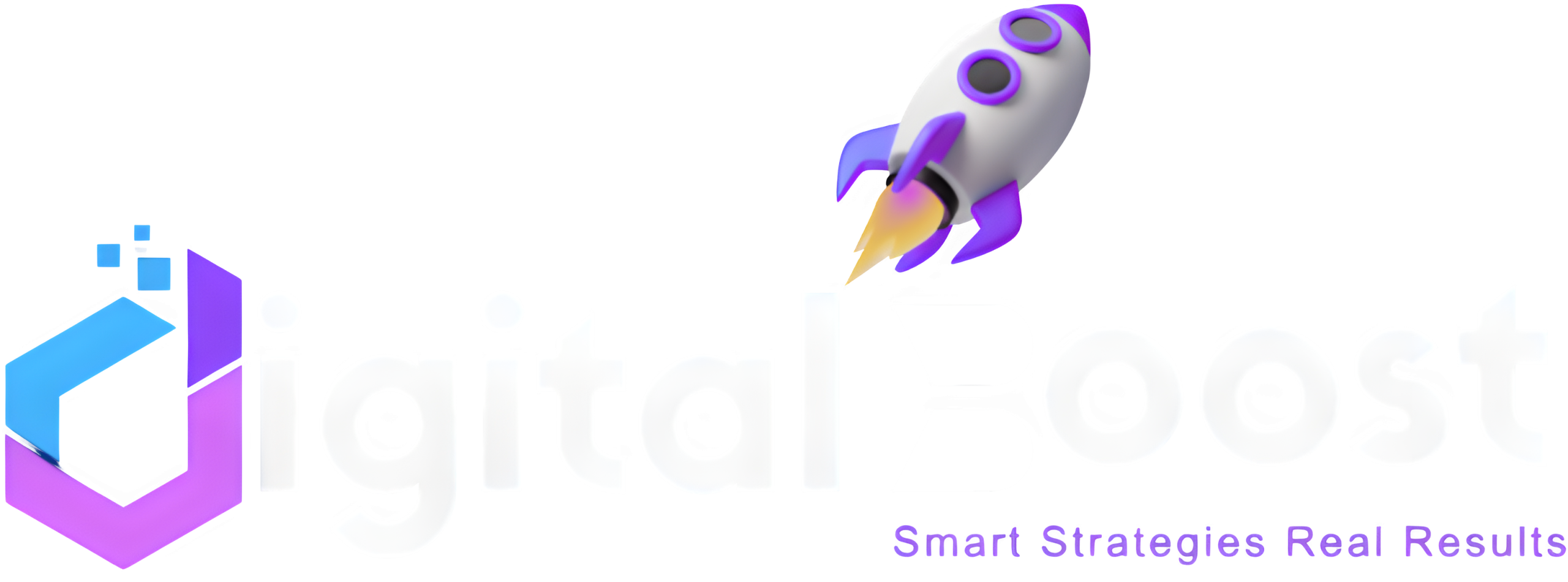 white logo image for the digital boost agency